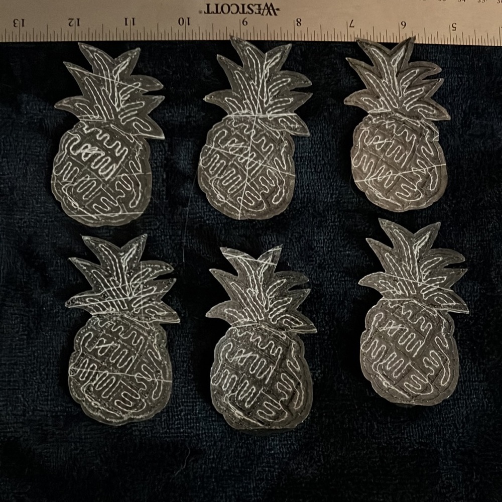 (6) six Pineapple sequence patches (6) sew on for $5.00 - Picture 2 of 2